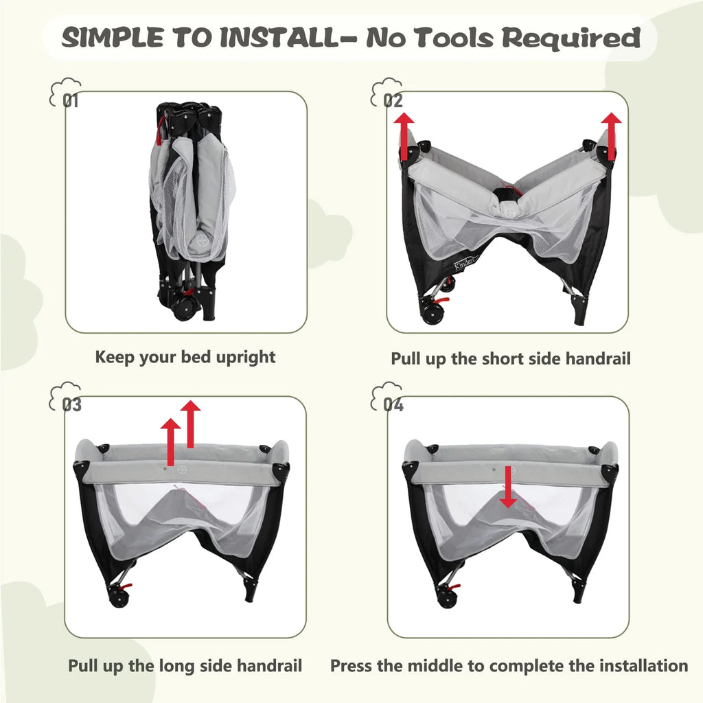 Kinder King Portable Bassinet Adjustable