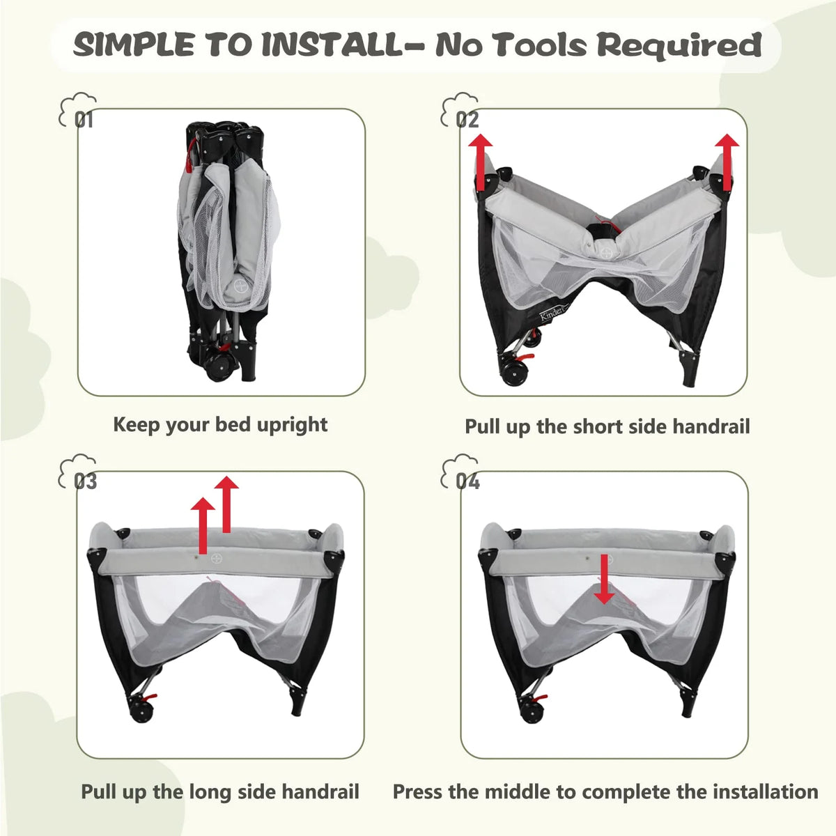 Kinder King Portable Bassinet Adjustable