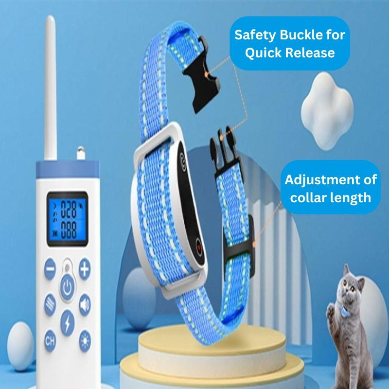Cat Training Collar with Vibration Detection and Remote Control