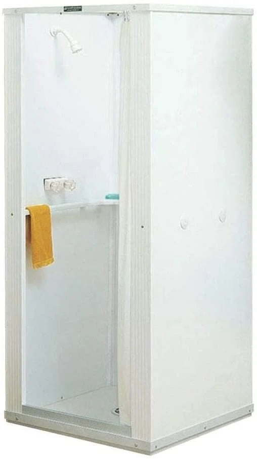 Portable Compact Mobile Home Stand Up Shower Stall Kit 32 in x 32 in