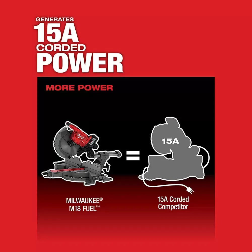 Milwaukee 2739-20 M18 FUEL 18V 12 Dual Bevel Slide Compound Miter Saw-Bare Tool