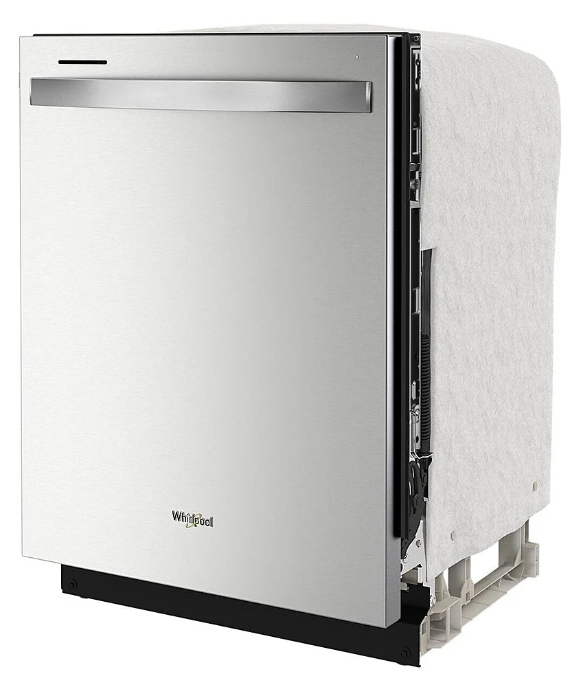Whirlpool - 24 Top Control Built-In Dishwasher with Stainless Steel Tub, Large Capacity & 3rd Rack, 47 dBA - Stainless steel