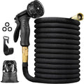 Expandable Garden Hose with 8-Spray Nozzle and Kink-Resistant Design