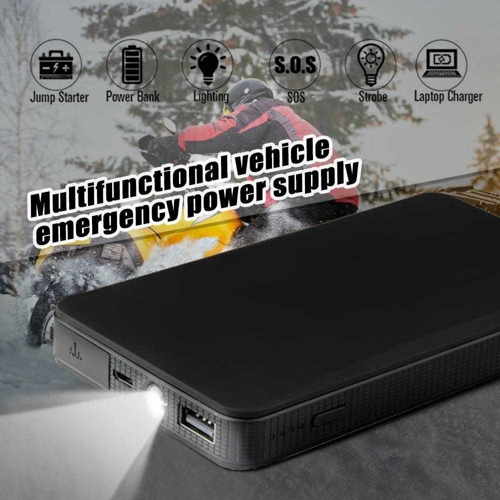 Battery Jump Starter,6000mah 12V Peak Portable Car Battery Charger, For Up To 4.0L Gas Car & 5.0L Diesel Car, With USB Quick Charge And Led Lights, Jump Starter For Phones/Laptop/ Motorcycles, ZJ13