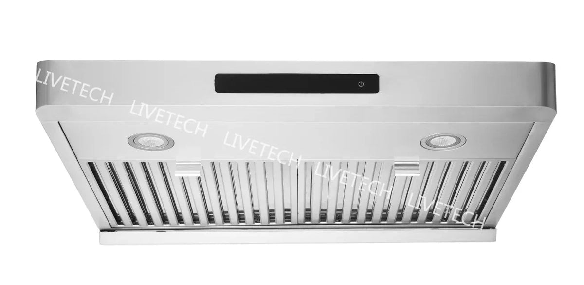 Rear Vent --- LiveTech Stainless Steel 30 Under Cabinet Range Hood 800 CFM