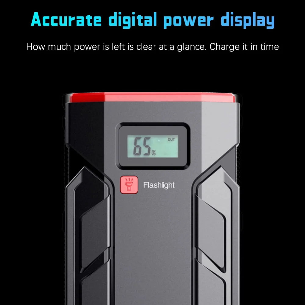 Car Jump Starter, 99900mAh Battery Jump Starter for All Gas or Up to 10L Diesel, Battery Booster Power Pack, 12V Auto Jump Box with LED Light, USB Quick Charge 3.0