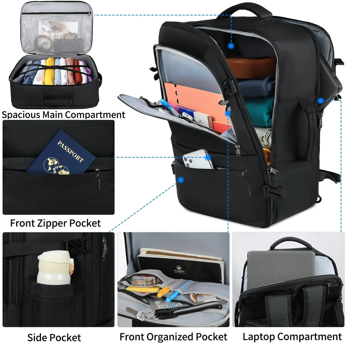 NUBILY 17-Inch Laptop Storage Travel Backpack