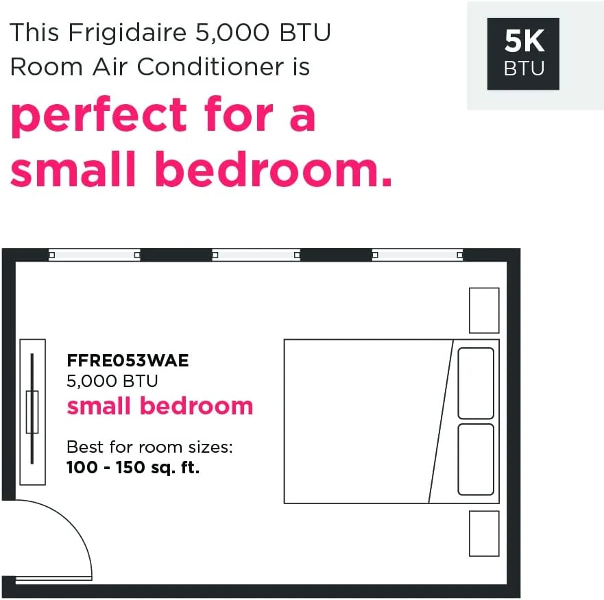 Frigidaire FFRE053WAE 5，000 BTU Window-Mounted Room Air Conditioner