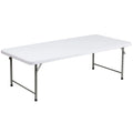 Emma and Oliver 4.93-Foot Kid's Granite White Plastic Folding Activity Table - Play Table