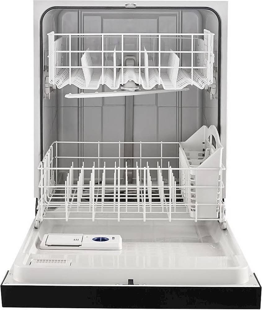 Whirlpool - 24 Front Control Built-In Dishwasher with 1-Hour Wash Cycle, 55dBA - Black