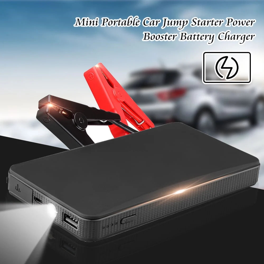 Battery Jump Starter,6000mah 12V Peak Portable Car Battery Charger, For Up To 4.0L Gas Car & 5.0L Diesel Car, With USB Quick Charge And Led Lights, Jump Starter For Phones/Laptop/ Motorcycles, ZJ13