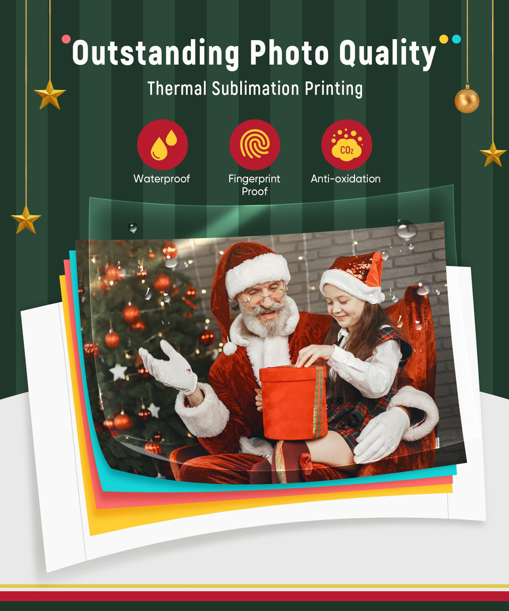 46 Photo Printer with Wi-Fi, 100 Sheets, Thermal-Dye Sublimation, for iPhone & Android