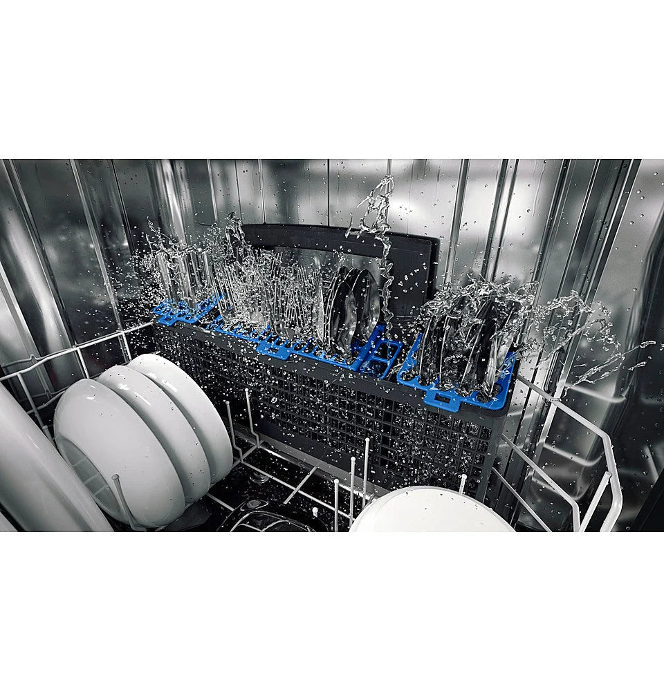 GE Profile - Top Control Built-In Stainless Steel Tub Dishwasher with 3rd Rack and Microban, 42dBA - Stainless steel