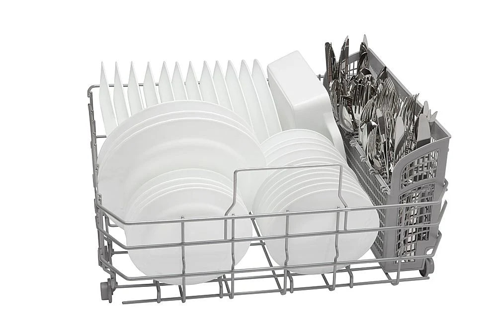 Bosch - 100 Series 24 Front Control Tall Tub Built-In Dishwasher with Stainless-Steel Tub - Stainless steel