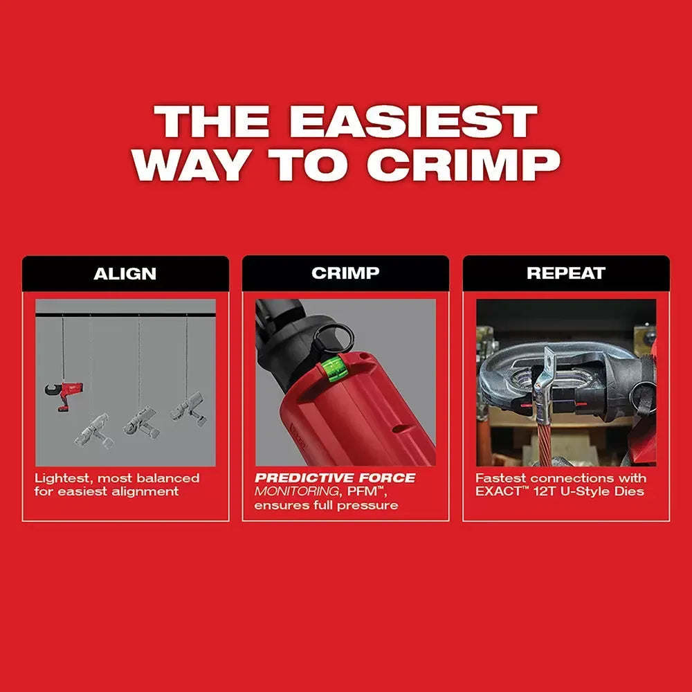 Milwaukee 2779-22 M18 18V FORCE LOGIC 750 MCM Cordless Li-Ion Crimper Kit