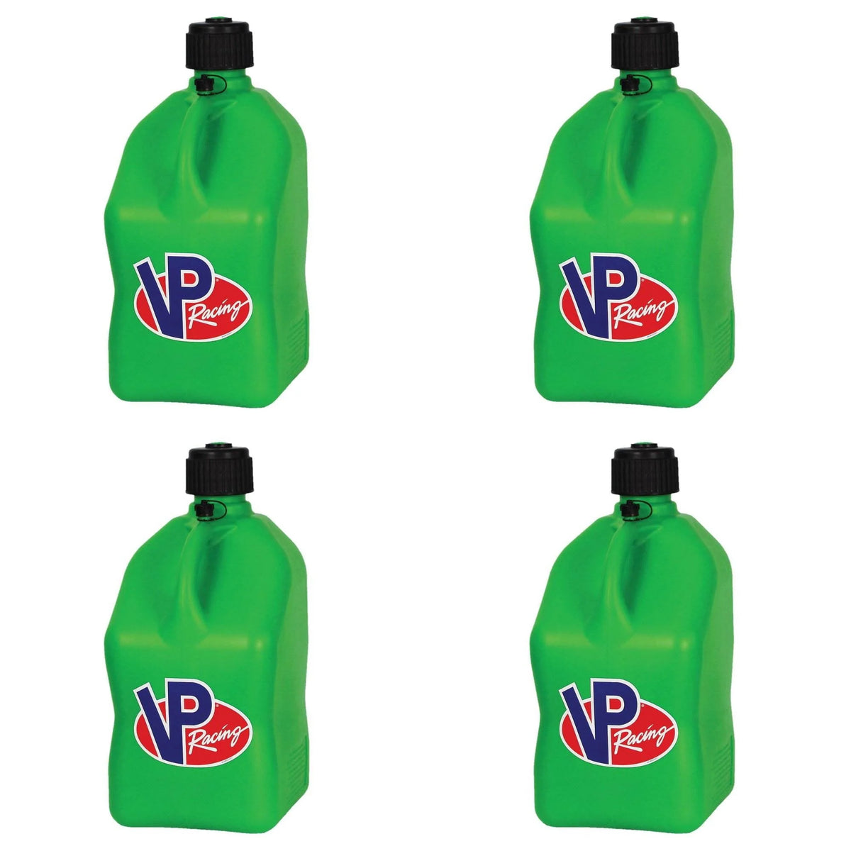 VP Racing Fuels Motorsport 5.5 Gallon Square Utility Jugs, Green (4 Pack)