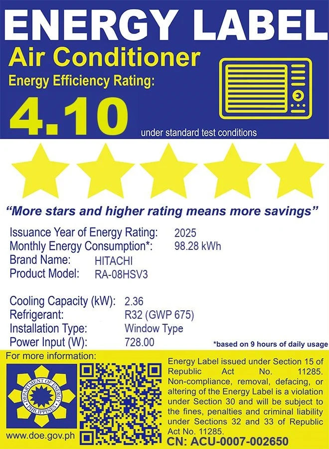0.8 HP Window Air Conditioner Inverter with Efficient Airflow
