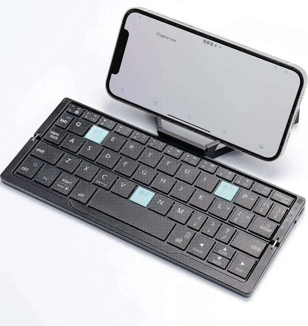 Foldable Bluetooth Keyboard and Magnetic Stand for Tablets