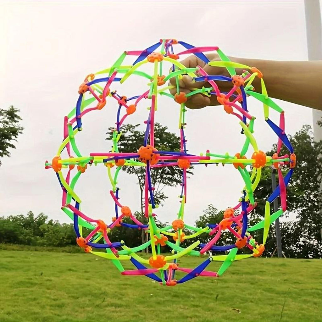 Expandable Breath Ball with Geometric Lattice Structure and Colorful Joints for Breathing  Exercises