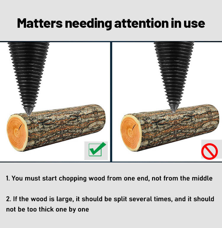 Drill Bits for Wood, Shank Firewood Splitting Drill Bit Works with Any  Drill