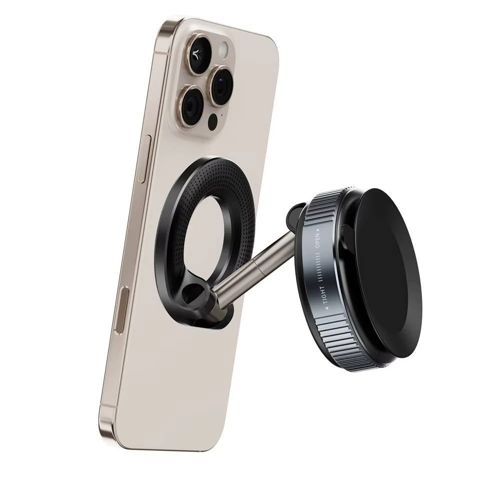 Car Phone Mount with Magnetic Snap and 360° Rotating Arm for All  Devices