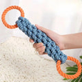 Cotton Rope Dog Toy with Twisted Fibers and Dental Cleaning Action for Medium Large  Dogs