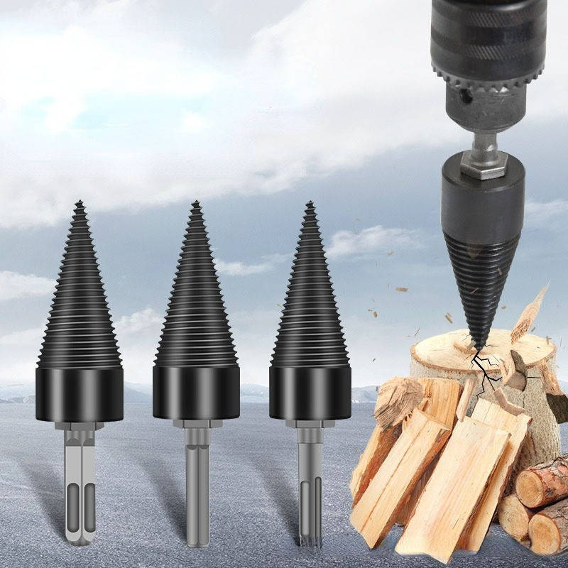 Drill Bits for Wood, Shank Firewood Splitting Drill Bit Works with Any  Drill