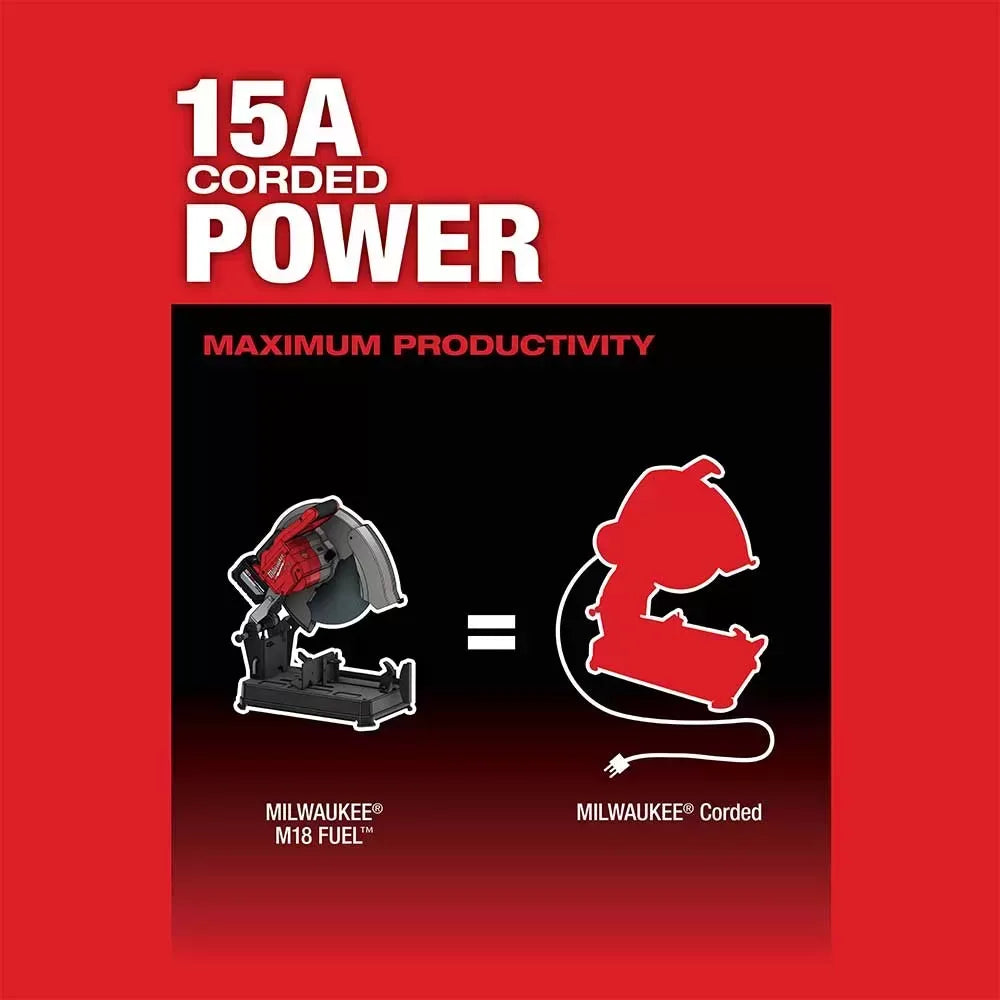 Milwaukee 2990-80 M18 FUEL 14 Li-Ion Brushless Abrasive Chop Saw - Bare Tool - Recon