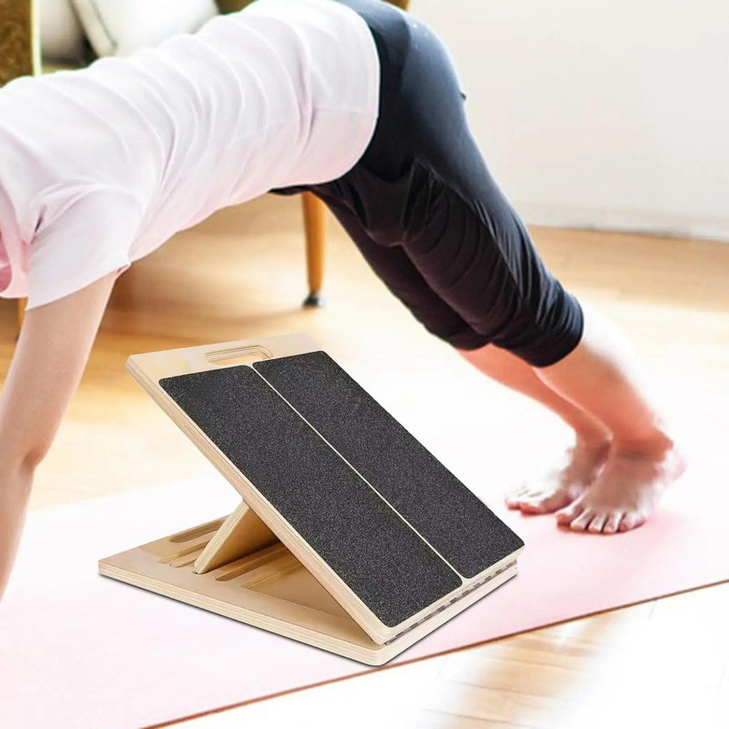Adjustable Incline Calf Stretcher Board with Textured Grip and Foldable  Design