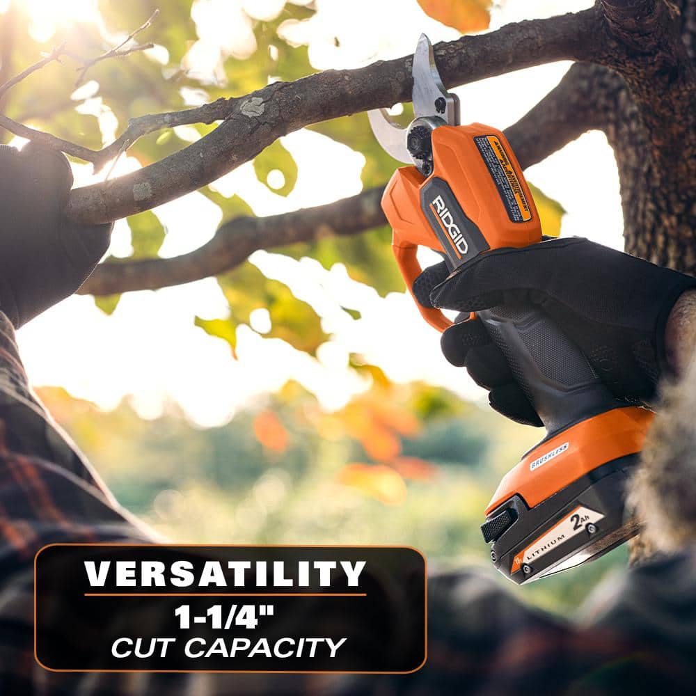 18V Brushless Cordless Battery Pruner with 2.0 Ah Battery and Charger R01301K