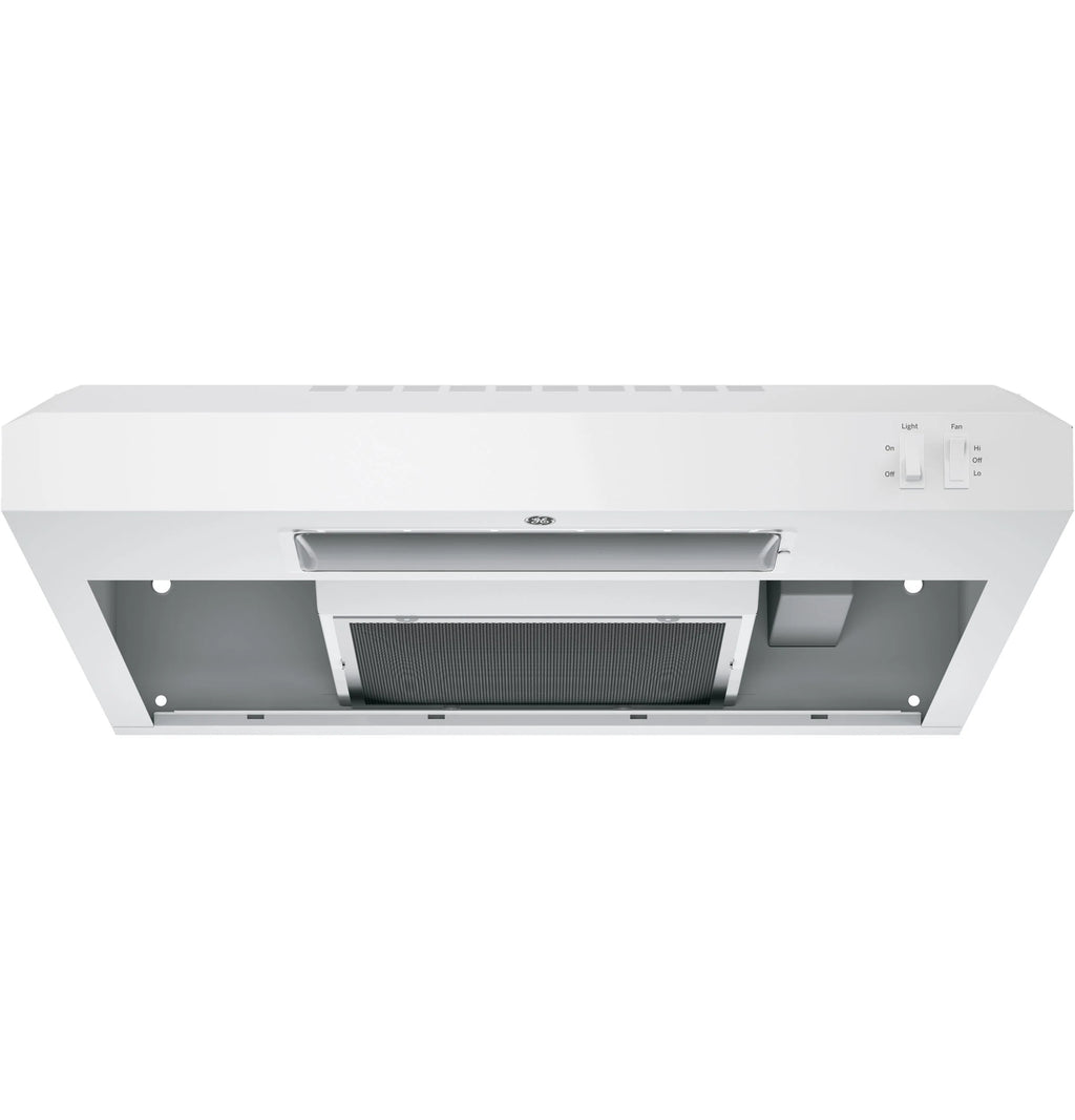GE - 24 Convertible Range Hood - White on white