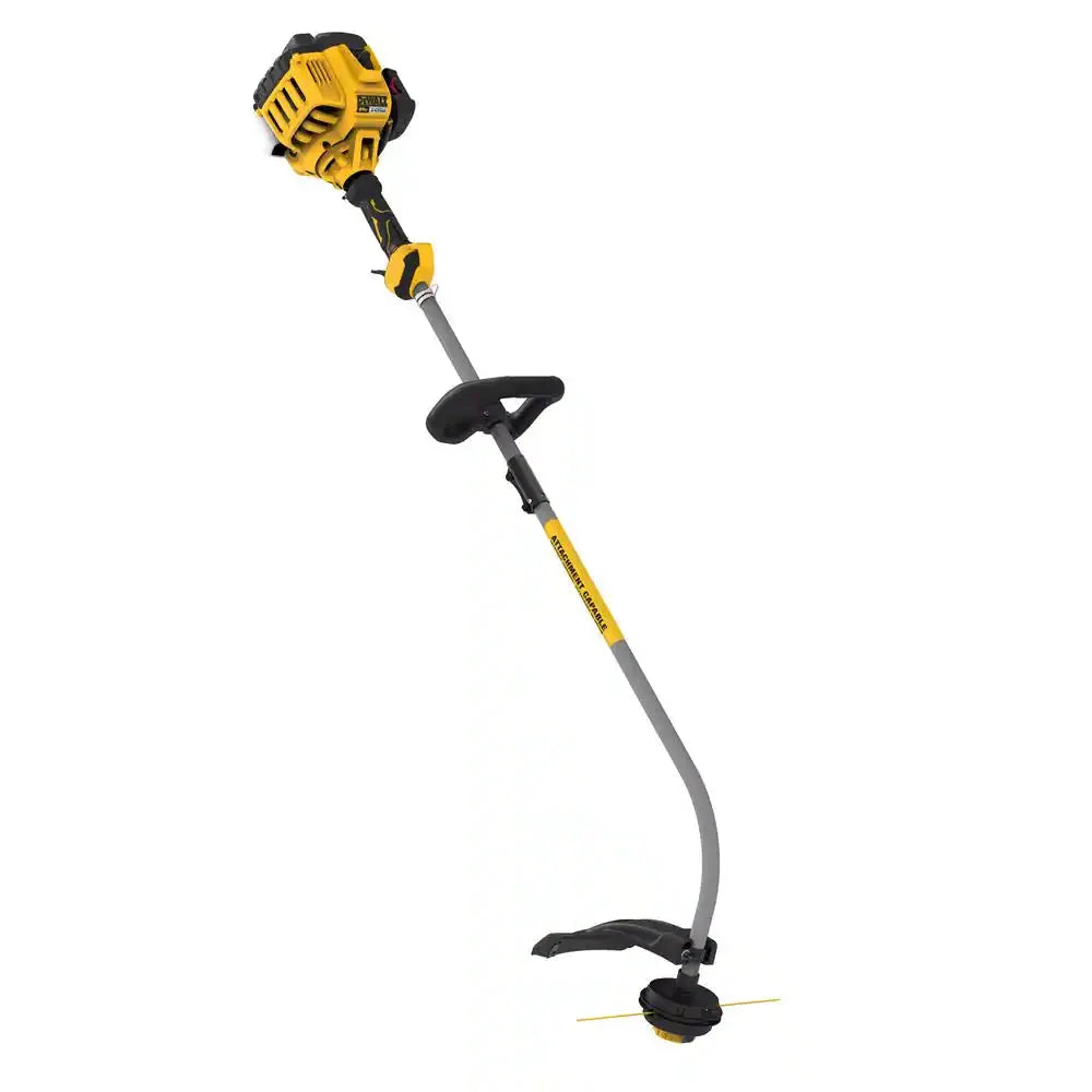 DEWALT DXGST227CS 27 cc 2-Stroke Gas Curved Shaft String Trimmer with Attachment Capability