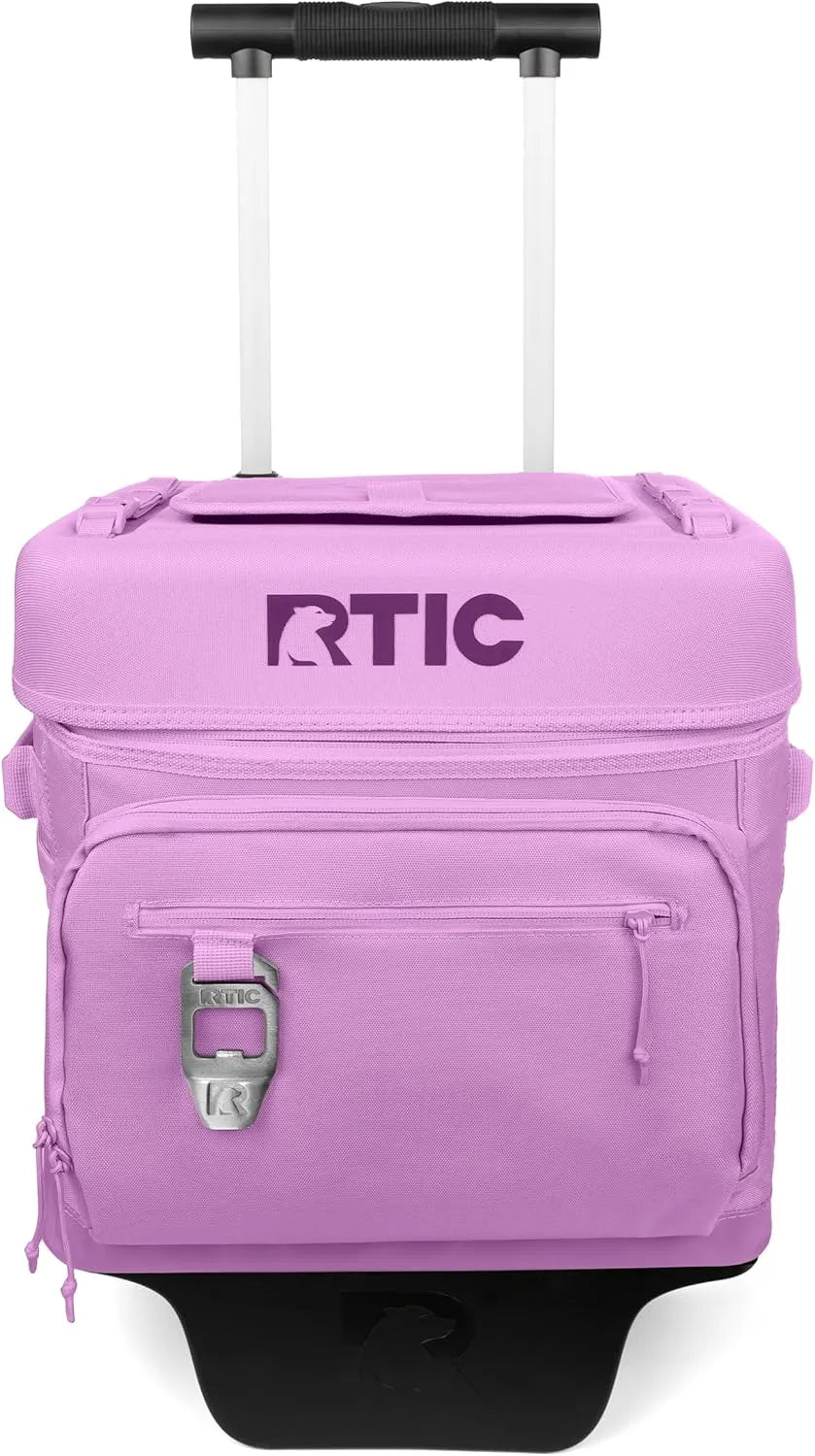 RTIC 40 Can Everyday Wheeled Cooler, Soft Sided Insulated Portable Rolling Collapsible Cooler Bag with Wheels and Handle for Outdoor, Beach, Camping, Sports, Travel, Leakproof