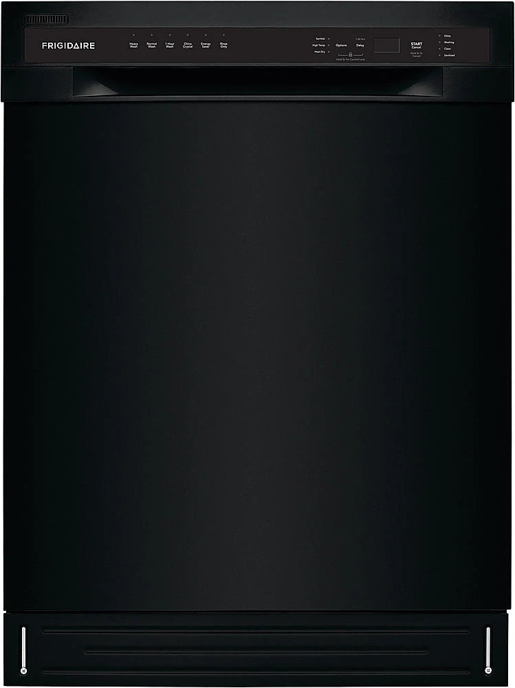 Frigidaire - 24 Compact Front Control Built-In Dishwasher with Stainless Steel Tub, 52 dBA - Black
