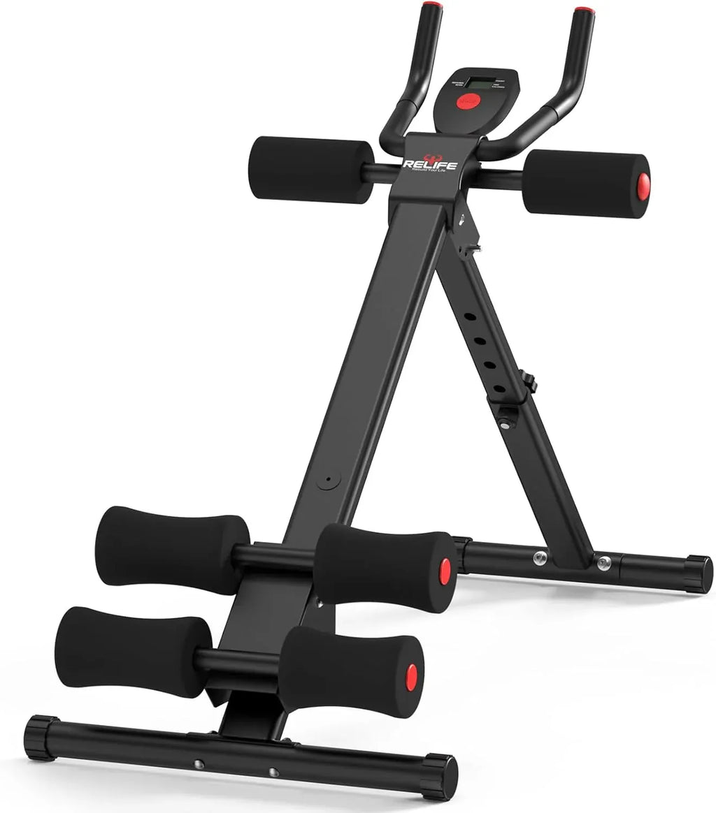 Workout Machine Abdominal Trainer Foldable Ab Cruncher Strength Training Equipment for Home Gym 440 LBS