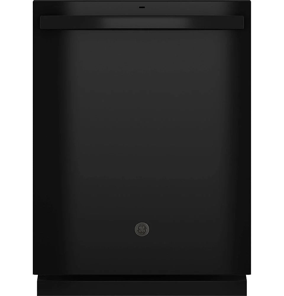 GE - Top Control Built In Dishwasher, 55 dBA - Black