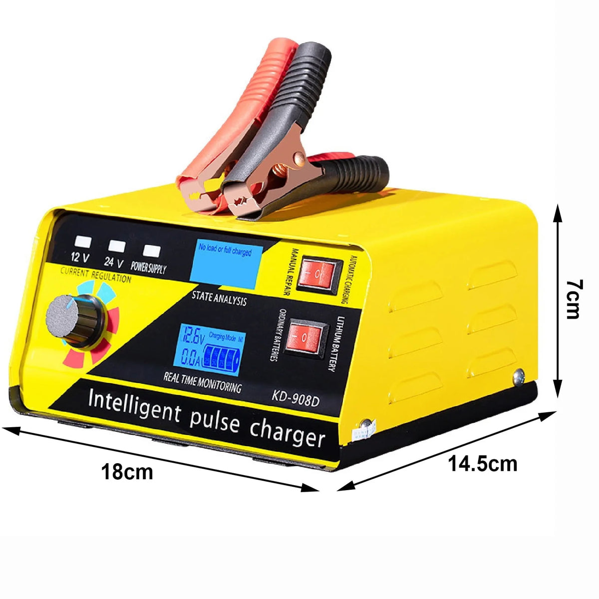 XWQ Storage Battery Charger Digital Display Multiple Protection High Efficiency 12V 24V Car Battery Charger for Automobile