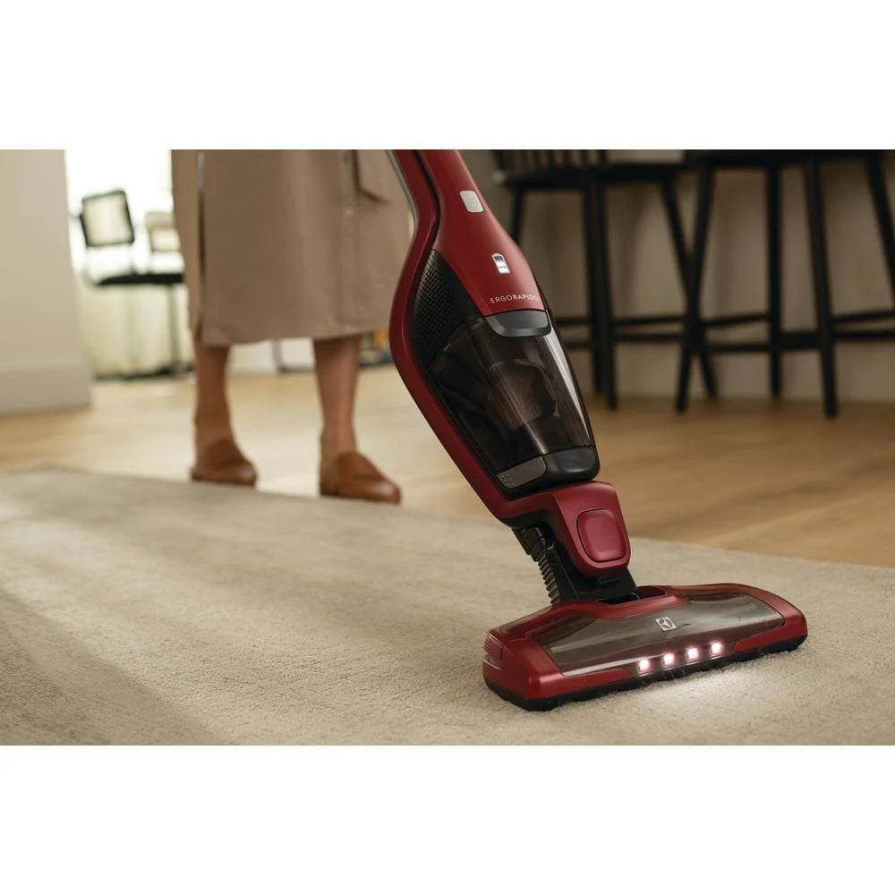 Electrolux EHVS3510AR Ergorapido Pet Bagless， Cordless， with Detachable Handset in Red Stick Vacuum