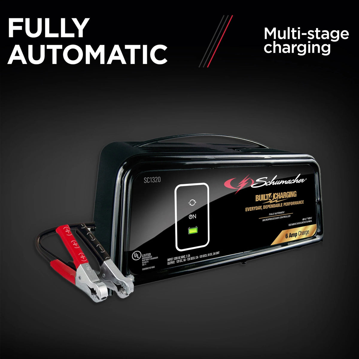 Schumacher SC1320 6-Amp 6V/12V Fully Automatic Battery Charger and Maintainer, New in Box