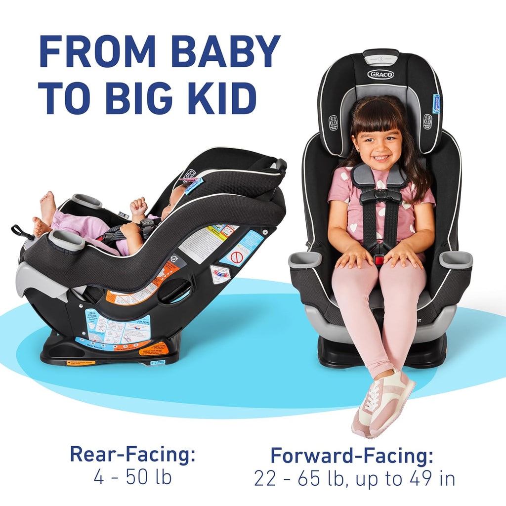 Convertible Baby Car Seat with Adjustable Extension Panel, Rear/Forward Facing