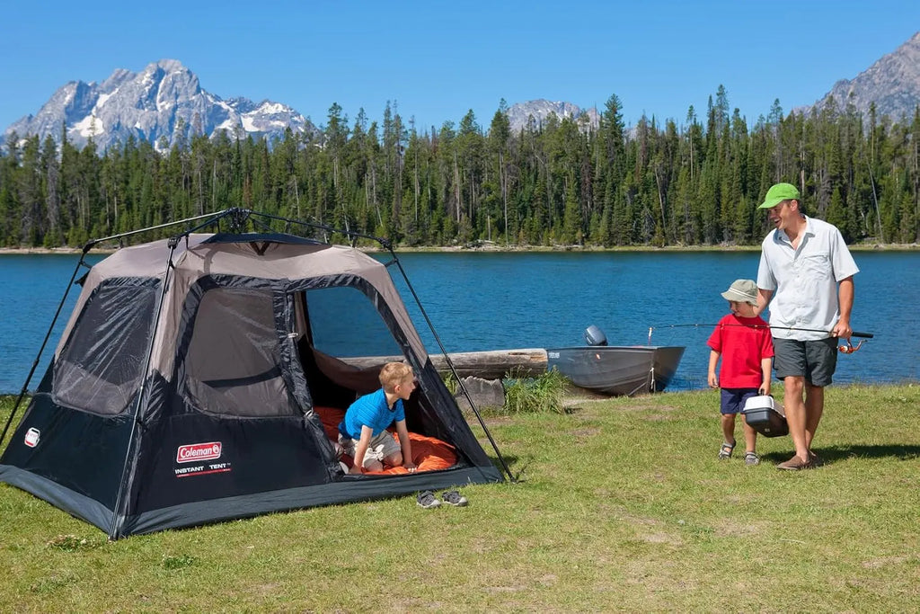 Coleman Instant Tent with 1-Minute Setup, 4/6/8/10 Person Tent with Pre-Attached Poles, Air Vent, & Carry Bag