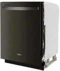 Whirlpool - 24 Top Control Built-In Dishwasher with Stainless Steel Tub, Large Capacity, 3rd Rack, 47 dBA - Black stainless steel
