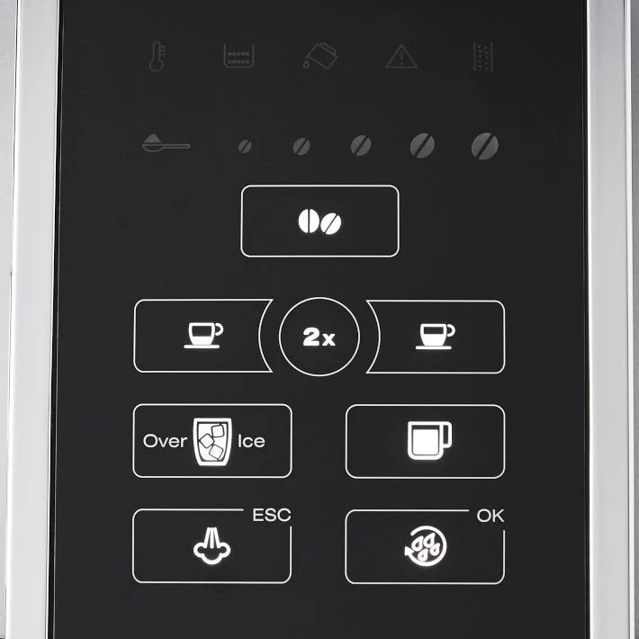 De'Longhi - Dinamica TrueBrew Over Ice Fully Automatic Coffee and Espresso Machine- Chrome and Black