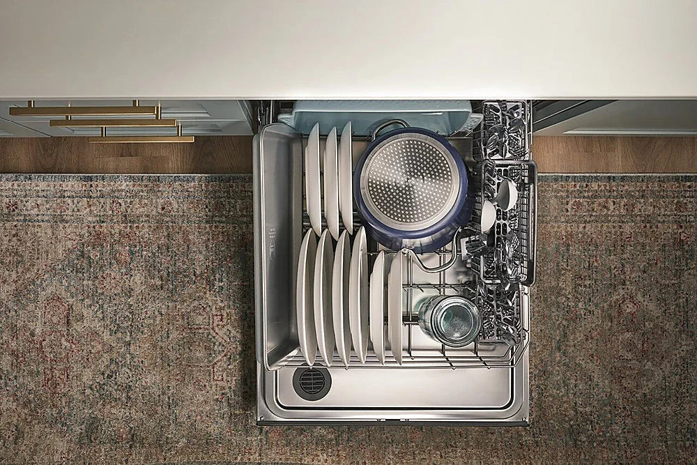 Whirlpool - 24 Top Control Built-In Dishwasher with Stainless Steel Tub, Large Capacity & 3rd Rack, 47 dBA - Stainless steel
