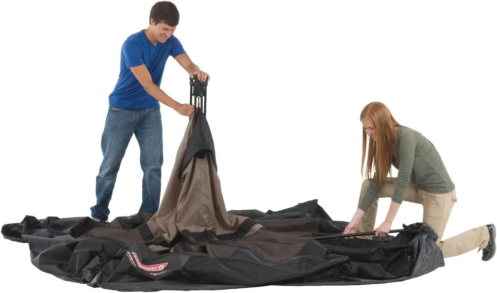 Coleman Instant Tent with 1-Minute Setup, 4/6/8/10 Person Tent with Pre-Attached Poles, Air Vent, & Carry Bag