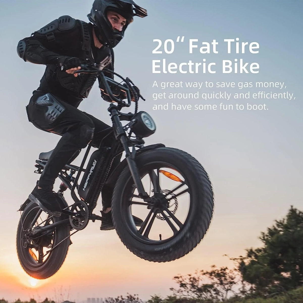 20-Inch Fat Tire Electric Bike, 750W, 48V 18Ah