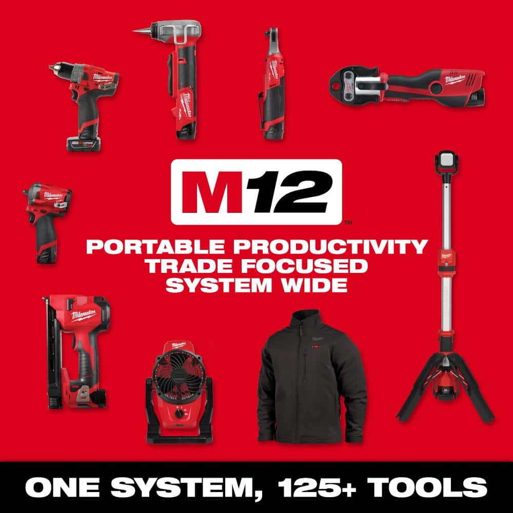 M12 FUEL 12V Lithium-Ion Brushless Cordless 1/4 in. Right Angle and Straight Die Grinder Kit (Tool-Only Kit) 2485-20-2486-20