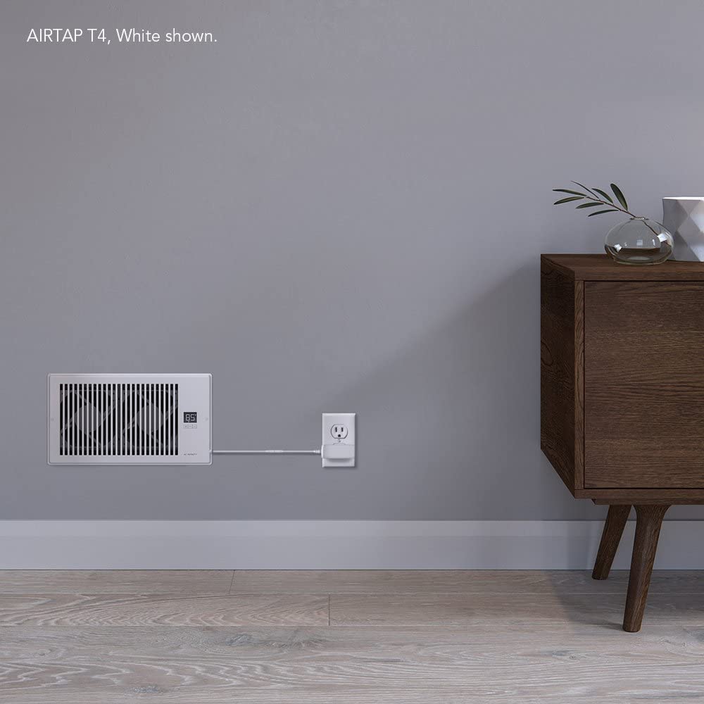 AC Infinity AIRTAP T4�� Quiet Register Booster Fan with Thermostat Control. Heating Cooling AC Vent. Fits 4�� x 10�� Register Holes.