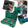 Automatic Tubeless Tire Repair Tool with Mushroom Plugs and Trigger Mechanism