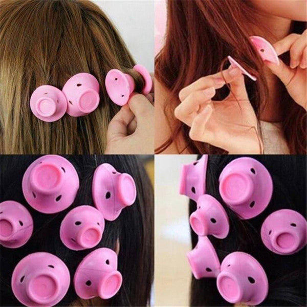 Heat-Free Silicone Hair Curlers with Medical Grade Material, Set of  10